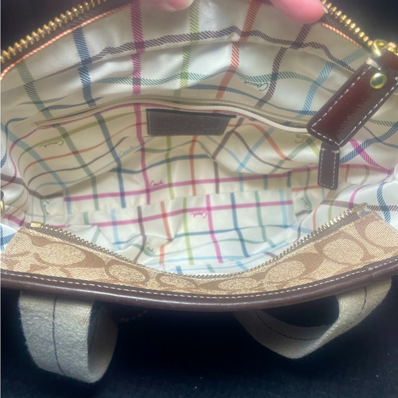 Coach Signature Heritage Stage Coach Carriage Tote FABULOUS - Picture 16 of 17